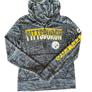NFL Pittsburgh Steelers Gray and Yellow Jacket Size Small
